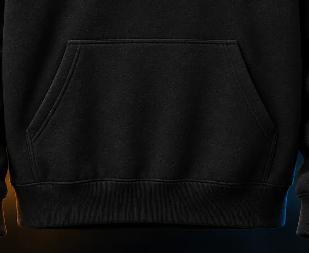 The cloth of the BridgeMind hoodie, close up.