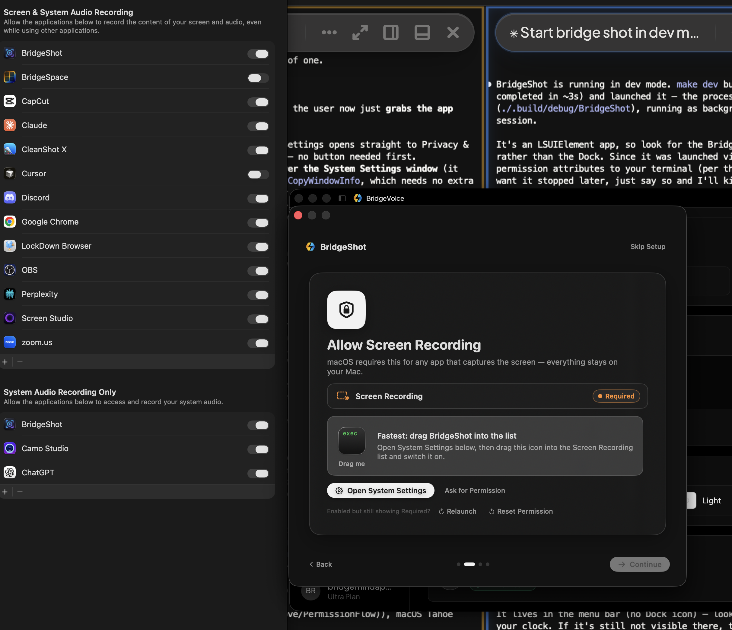 BridgeShot annotation editor on macOS
